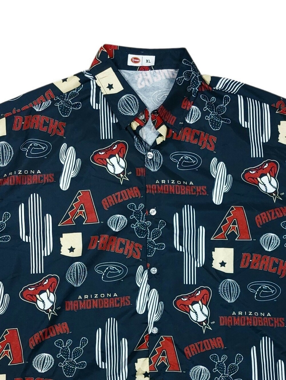 Arizona Diamondbacks D-Backs Button Shirt Mens XL Black SGA Promo